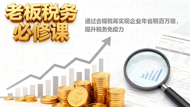 老板税务必修课,通过合规税筹实现企业年省税百万级,提升税务免疫力-星晨科技