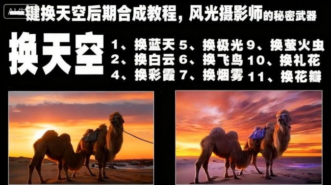 一键换天空后期合成教程，风光摄影师的秘密武器-星晨科技