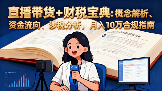 直播带货+财税宝典:概念解析、资金流向、涉税分析,月入10万合规指南-星晨科技