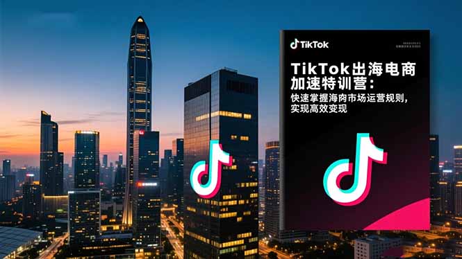 TikTok出海电商加速特训营:快速掌握海外市场运营规则,实现高效变现-摇钱树
